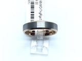 View of Tungsten Ring 6mm Gun Metal Rose Gold Plated S11.5