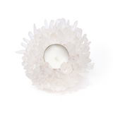 View of Lemurian Quartz Crystal Points Candle Holder