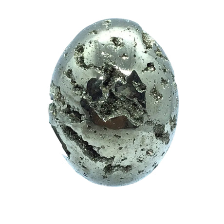 View of Peruvian Pyrite Egg with Lucite Stand