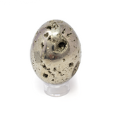 View of Peruvian Pyrite Egg with Lucite Stand