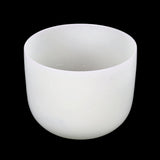 10 inch frosted quartz singing bowl, note D 432hz, white matte finish