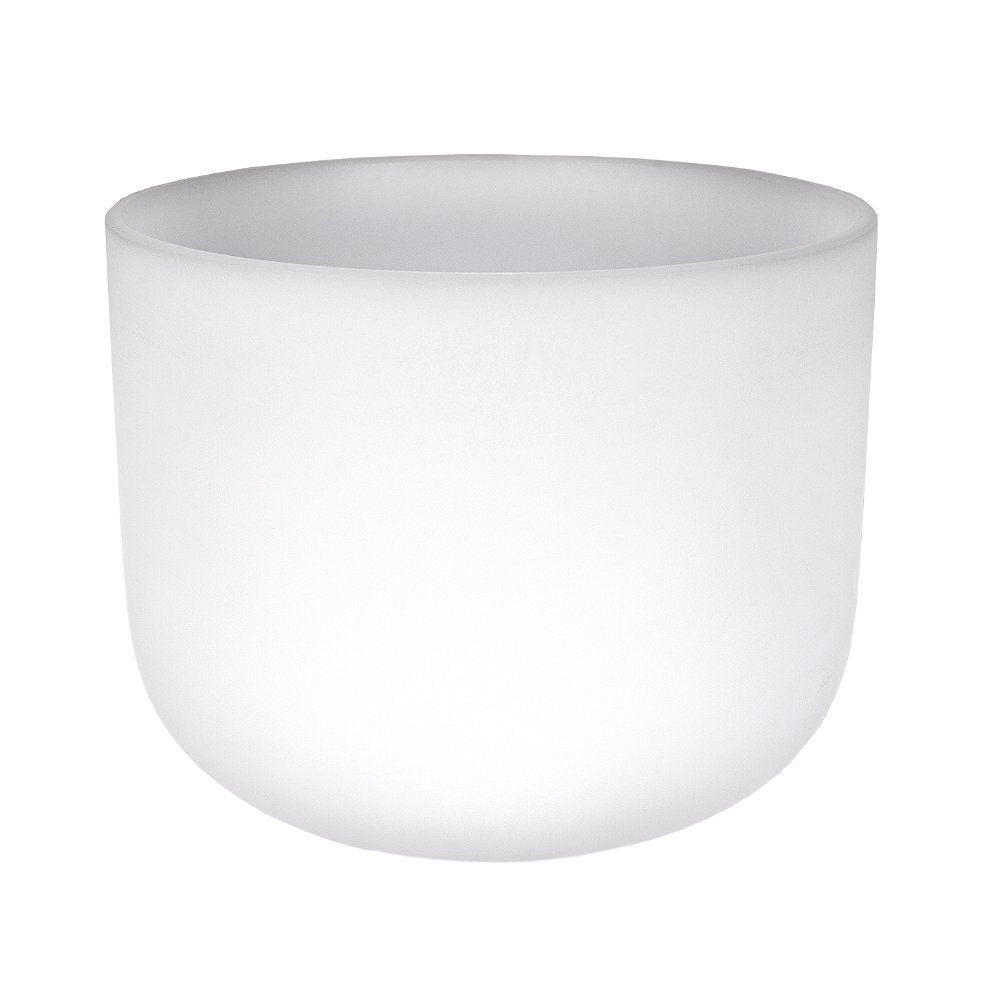 View of 10" Frosted Quartz Singing Bowl Note D Perfect+