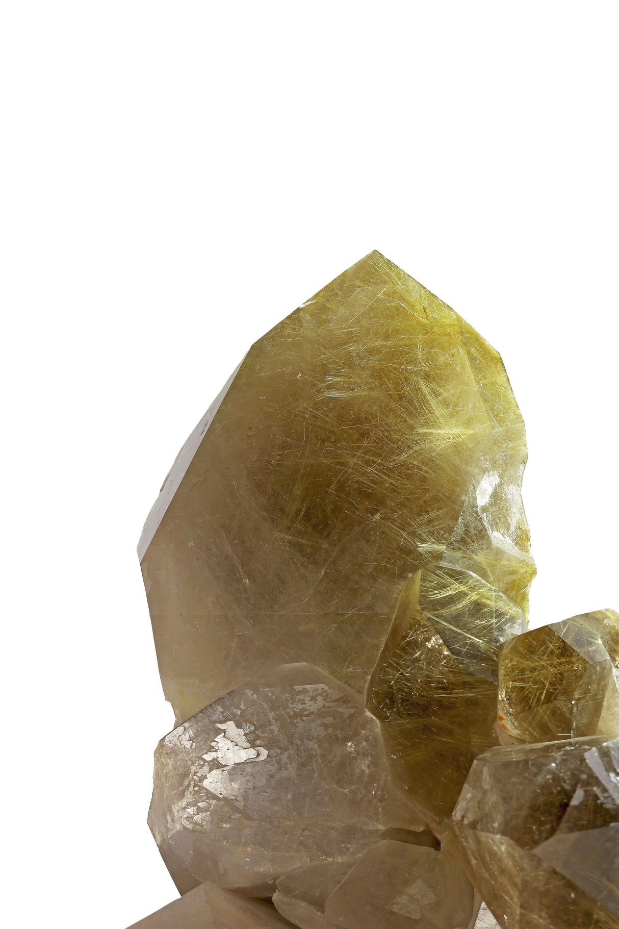 Rutile Quartz Cluster on Custom Rotating Artisan Stand