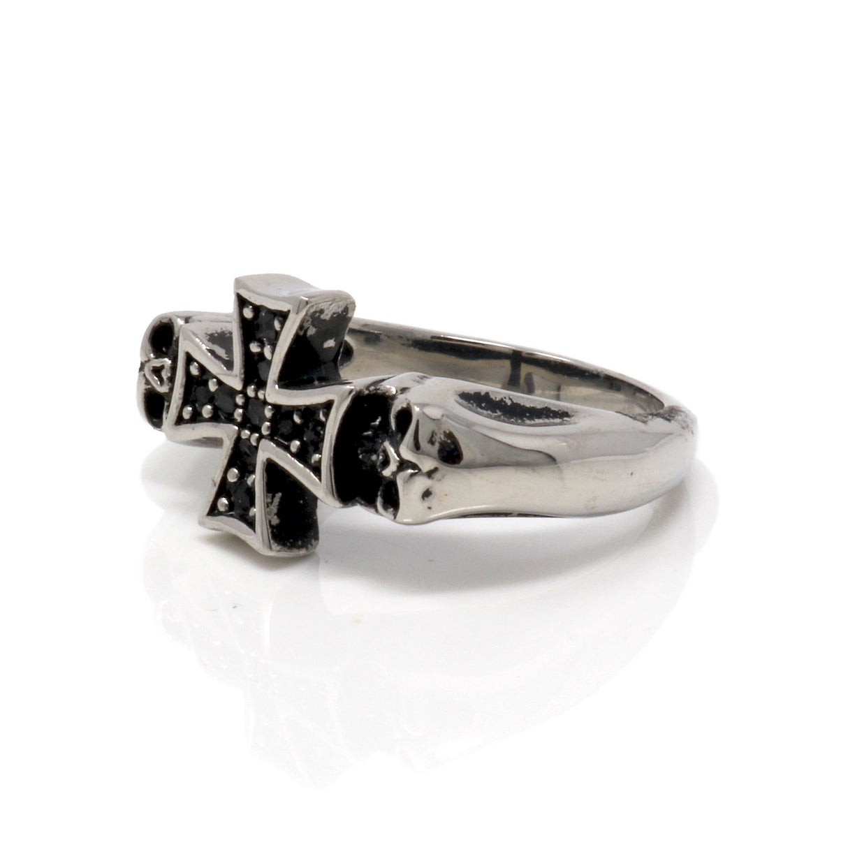 Maltese Cross Stainless Steel Ring
