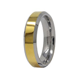 6mm Tungsten Ring With Gold-Plated Center