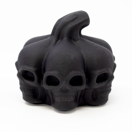 View of Black Obsidian Pumpkin Skulls