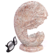 View of Pink & Gray Marble Madonna & Child Carving