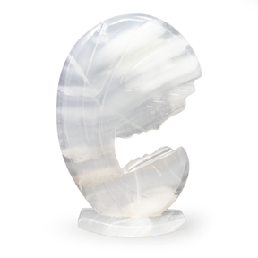 View of Ice Onyx Madonna & Child Carving