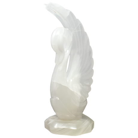 View of Ice Onyx Swan Carving