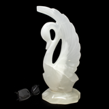 Ice Onyx Swan Carving