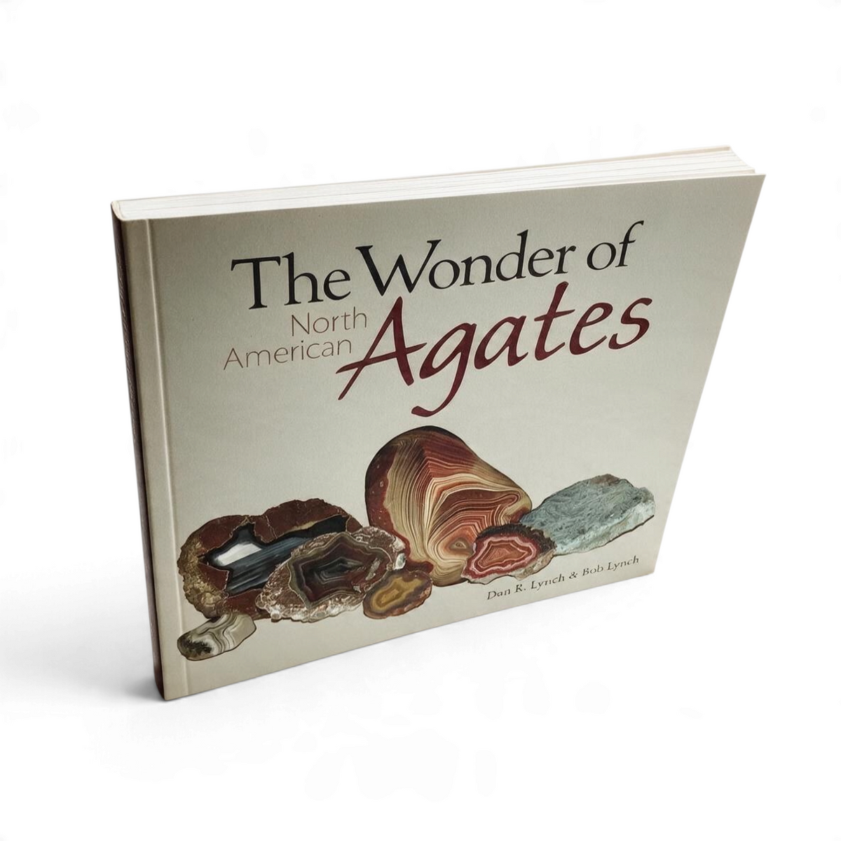 Rare Earth Gallery Wonder of North American Agates book featuring colourful agate specimens on the cover