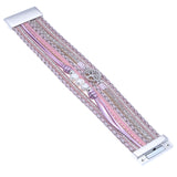 Pink Tree of Life Wrap Bracelet - Sacred Geometry with Magnetic Clasp