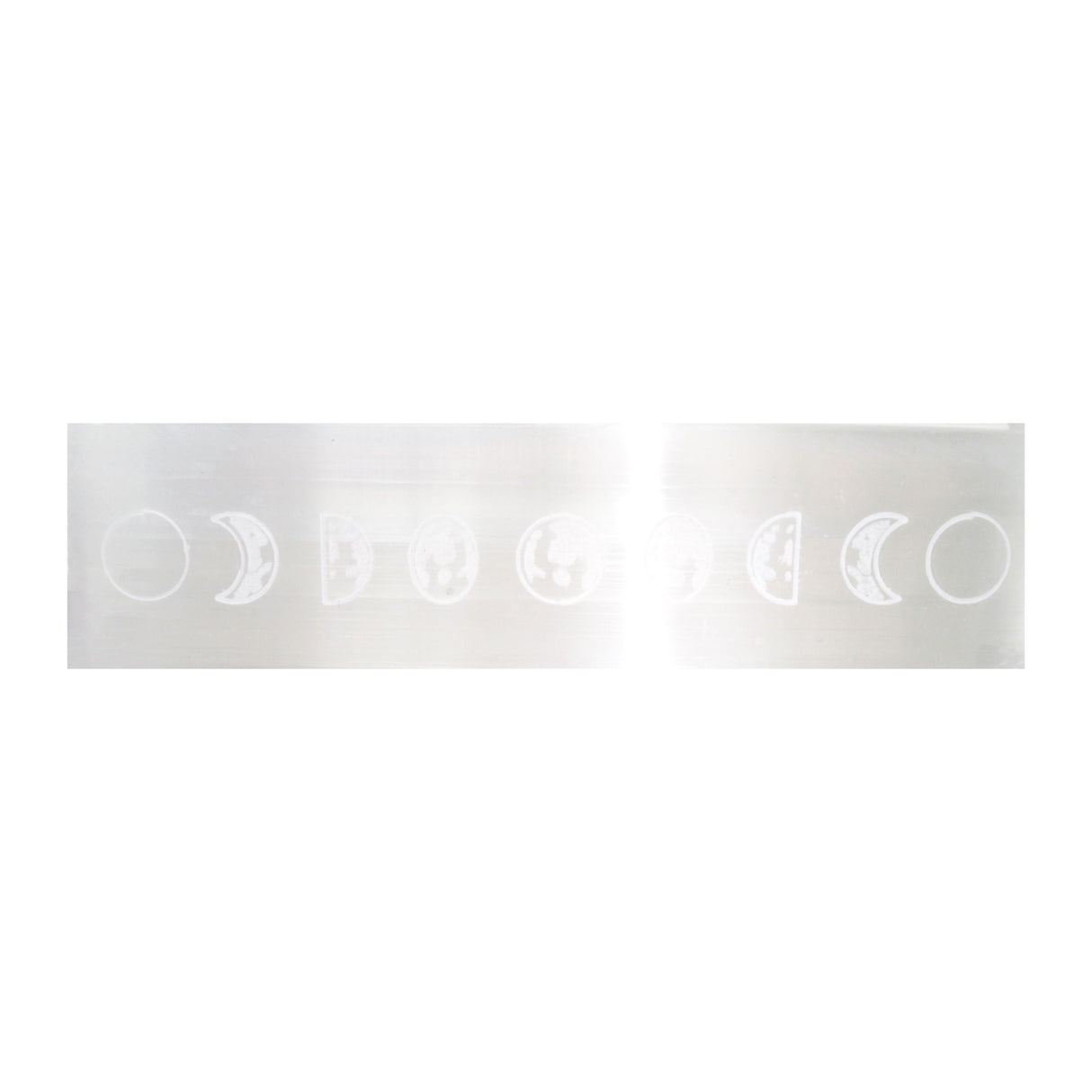 Selenite Bar with Engraved Moon Phases From Morocco