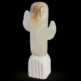 Pearlescent Onyx Cactus Sculpture Luminary