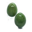View of Onyx Egg - Dyed Green with Lucite Stand