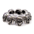 View of Stainless Steel Skull Bracelet -Airman Skulls