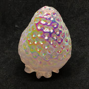View of Iridescent Angel Aura Rose Quartz Strawberry Carving