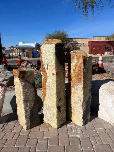View of Green Talan Chiseled Pillar Trio