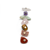 7 Chakra Magnet Set - Set 9 with Quartz Crystal, Amethyst Crystal, Raw Chrysocolla from AZ, Raw Rose Quartz from Brazil, Tumbled Tigers Eye, Citrine Crystal Cluster & Tumbled Red Jasper