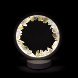 Citrine Crystal Ring Luminary - Round with White Light & Cord