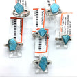 View of Turquoise Nugget Ring - Polished Freeform with Simple 925 Sterling Silver Bezel & Band sz7