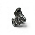 Rare Earth Gallery sterling silver ring featuring a detailed raised cobra snake design with a wavy band