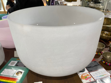 View of 24 \" Frosted Quartz Singing Bowl Note D