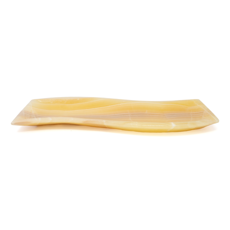 View of Amber Onyx Tray - Flat with S Curve
