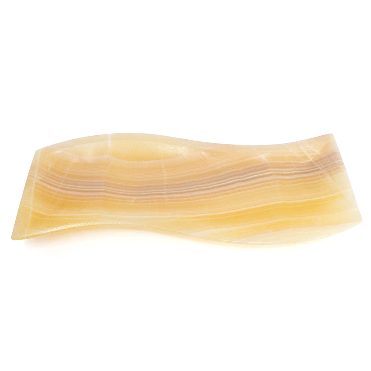 Amber Onyx Tray - Flat with S Curve