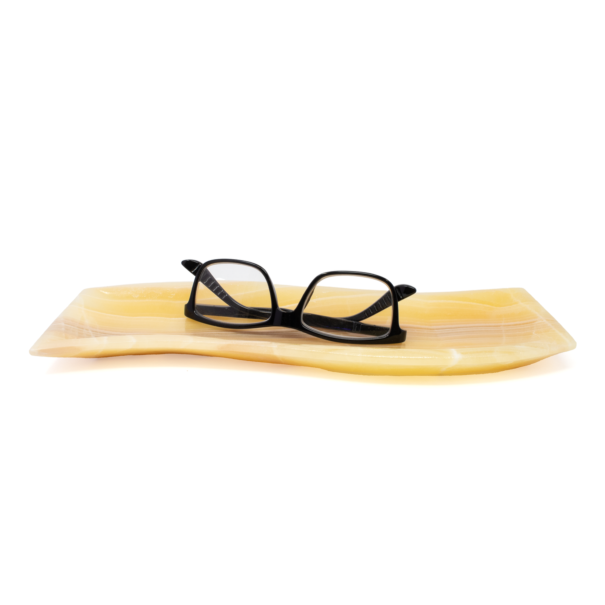 Amber Onyx Tray - Flat with S Curve