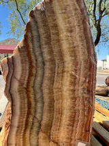 A+ Aqua Onyx Fountain - White Dendrite Crystal Inclusion & 2 Cuts