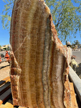 A+ Aqua Onyx Fountain - White Dendrite Crystal Inclusion & 2 Cuts