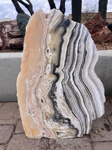 View of Zebra Onyx Fountain  - 1 Cut Side