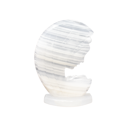 View of Amber Ice Onyx Madonna & Child Carving