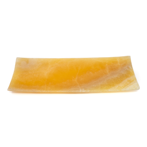 View of Cosmic Orange Onyx Flat Rectangular Tray Dish