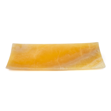 View of Cosmic Orange Onyx Flat Rectangular Tray Dish