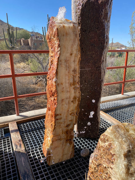 View of Tekkis Onyx Fountain - Pillar With 2 Cut Sides