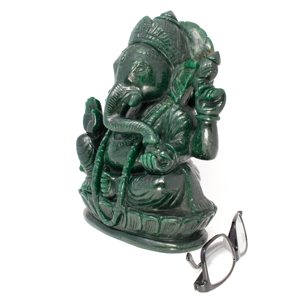 Aventurine Ganesh Carving