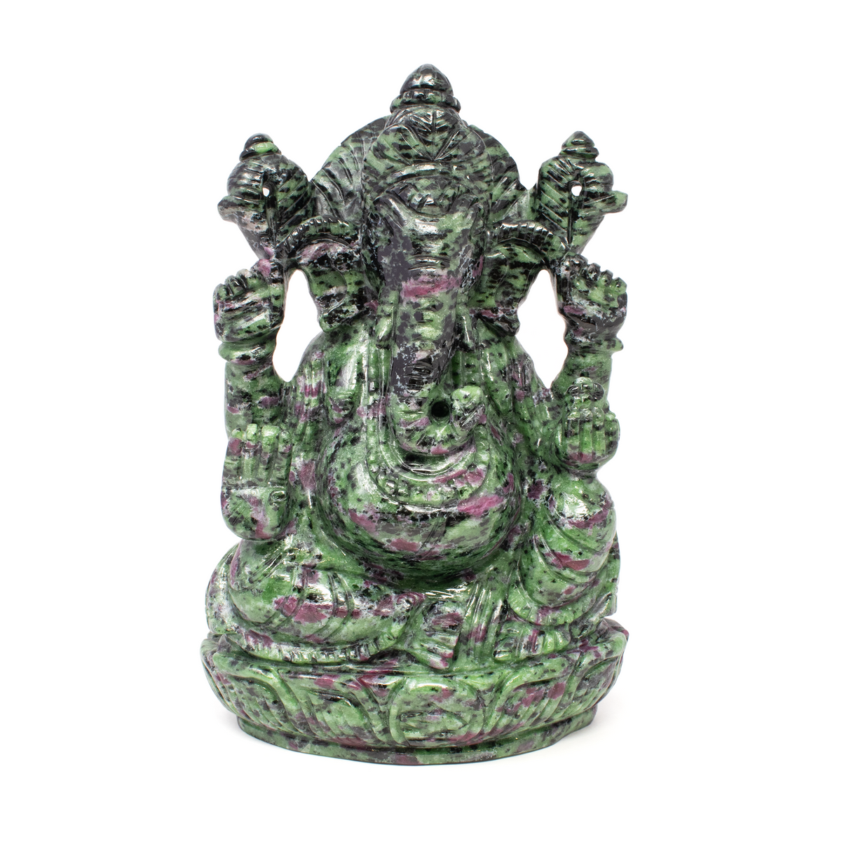 View of Ruby Zoisite Ganesh Carving