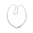 Rare Earth Gallery 20-inch rhodium rolo chain necklace with a secure spring ring clasp