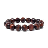 Red Tigers Eye Beaded Bracelet 12mm