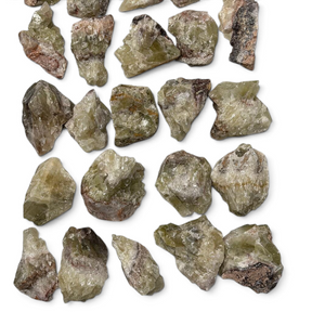 Rare Earth Gallery green calcite crystal clusters with natural ombre color variations in a medium size range