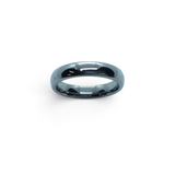 Rare Earth Gallery 4mm tungsten ring with a polished domed surface and a sleek metallic finish.