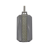 Tungsten Dog Tag Pendant with Silver Carbon Fiber Center