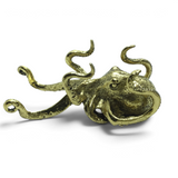 Rare Earth Gallery brass octopus sphere stand with detailed tentacles for displaying crystal balls or decorative orbs.