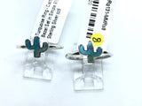 View of Turquoise Ring - Cactus Bezel Set in Simple 925 Sterling Silver sz8