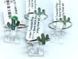 View of Green Turquoise Ring - Cactus Bezel Set in Simple 925 Sterling Silver sz9