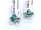 View of Turquoise Nugget Ring - Polished Freeform Bezel Set in Simple 925 Sterling Silver sz5