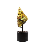 Pastel Green Chrysoprase End Cut on Rotation Custom Stand from Australia - Clean Pattern aka Citron Magnesite