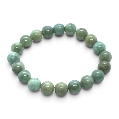 View of 9mm Round Jade Bracelet